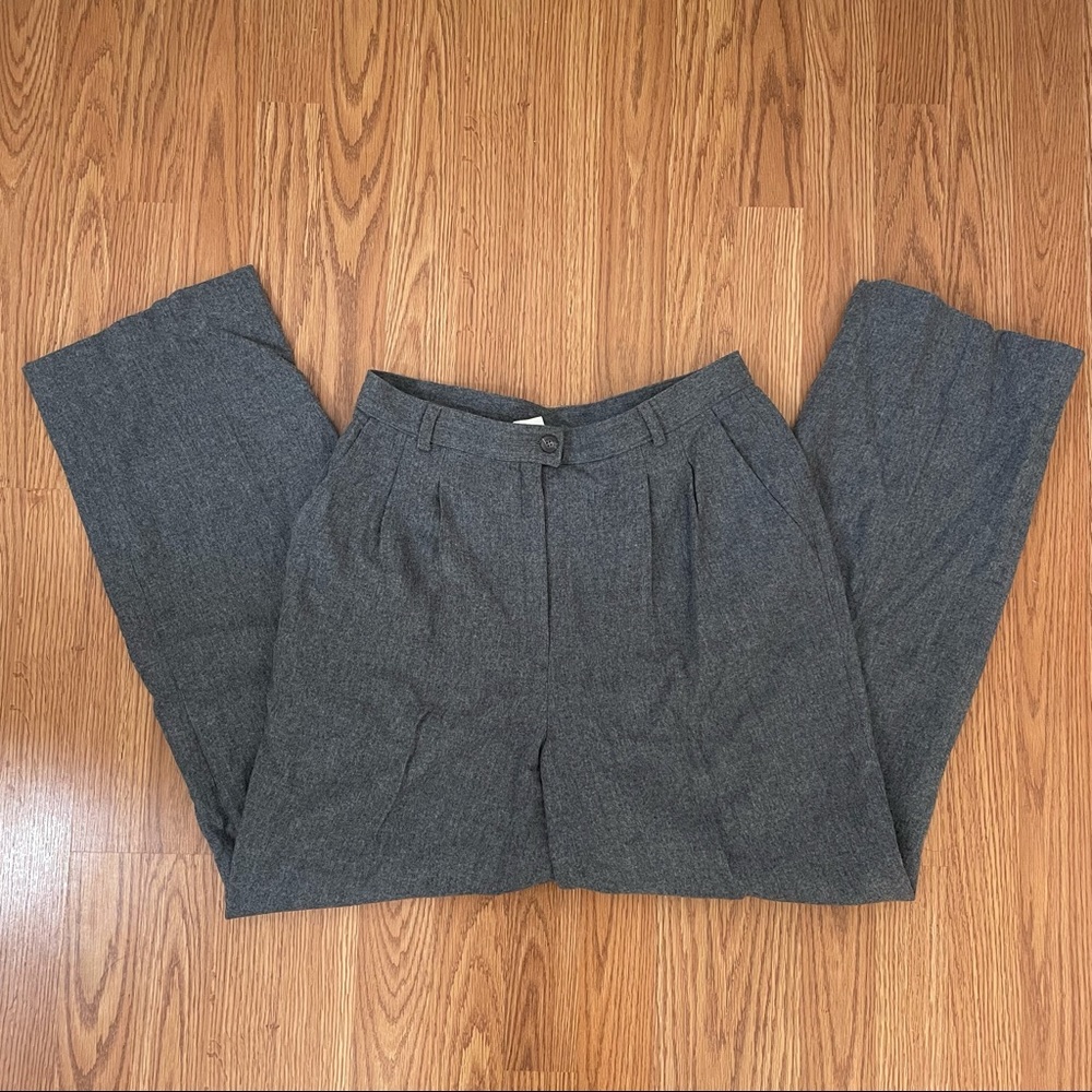Vintage 70s Pendleton Pleated Gray Wool Trousers